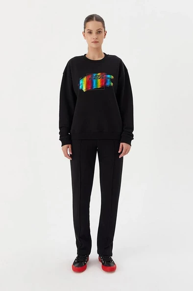 No Fear Kadın Sweatshirt Siyah 72498 - 6