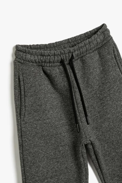 Koton Erkek Çocuk Basic Jogger Eşofman Altı Beli Bağlamalı Cepli Şardonlu - 3