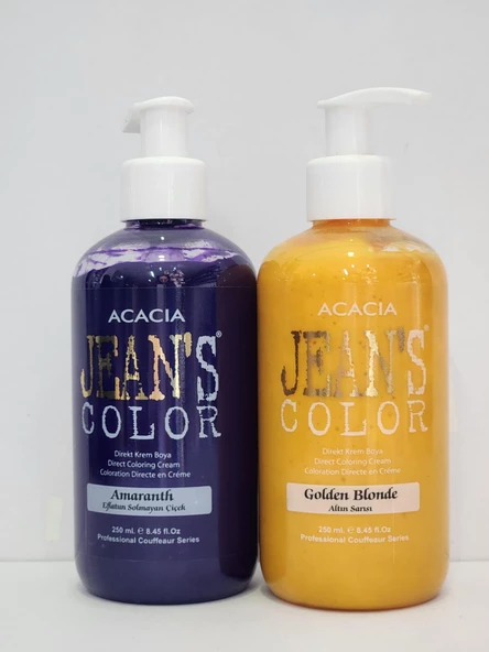 Jean's Color Amaranth-Altın Sarı 250 ml 2li Set