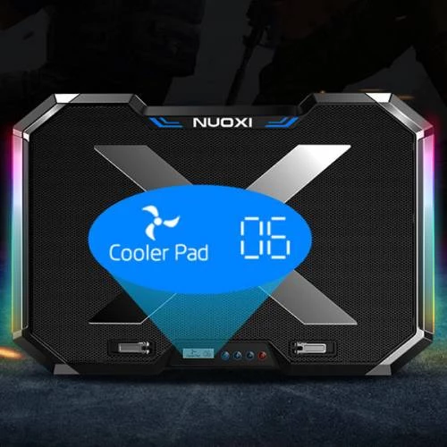 Polham Yükseklik Ayarlı Fanlı Notebook Soğutucu, RGB Led Işıklı Laptop Soğutucu, 6 Adet Fanlı - 5