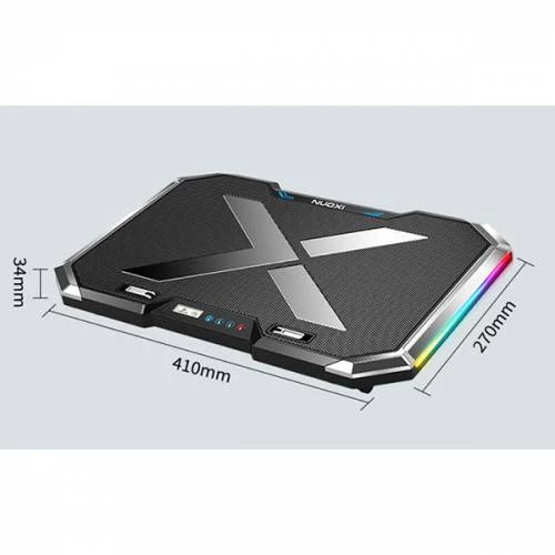 Polham Yükseklik Ayarlı Fanlı Notebook Soğutucu, RGB Led Işıklı Laptop Soğutucu, 6 Adet Fanlı - 7