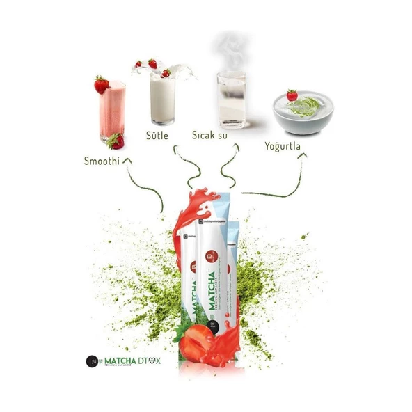Matcha Premium Japanese Maça Çayı Orijinal Bandrollu Çilekli 20Ad X 2Kutu - 3