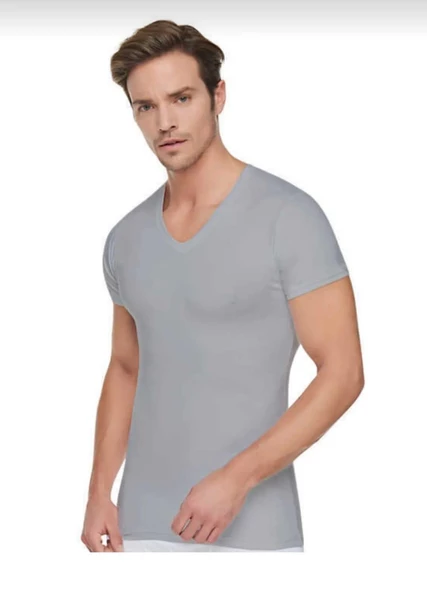 TUTKU 0107 ERKEK RİBANA V YAKA FANİLA 10 ADET - Resim 3