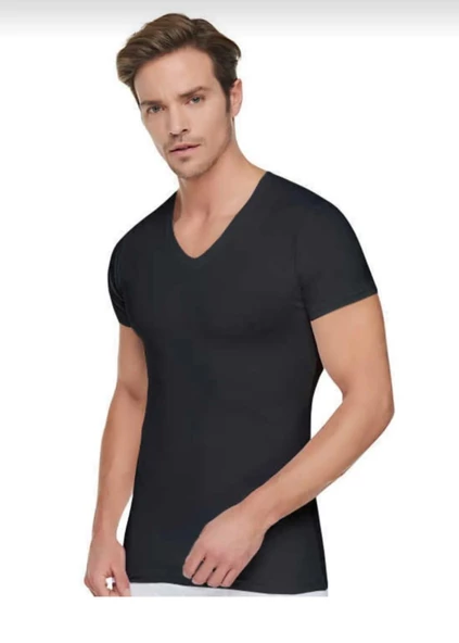 TUTKU 0107 ERKEK RİBANA V YAKA FANİLA 3 ADET - Resim 2