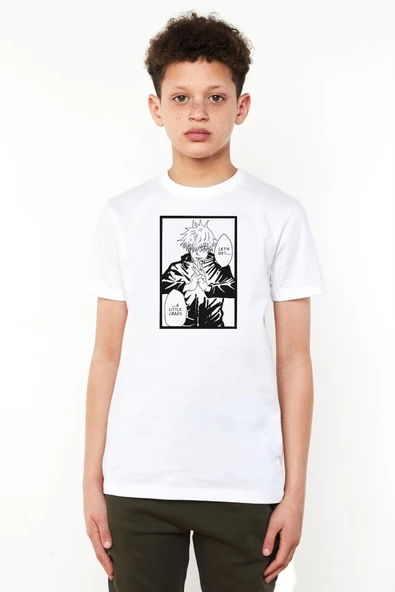 Jujutsu Kaisen Anime Satoru Gojo Lets Get A Little Crazy Beyaz Çocuk Bisikletyaka Tshirt