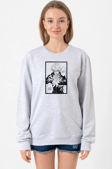 Jujutsu Kaisen Anime Satoru Gojo Lets Get A Little Crazy Grimelanj Kadın 2ip Sweatshirt