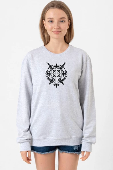 Monogatari Anime Episode Clan Symbol Grimelanj Kadın 2ip Sweatshirt