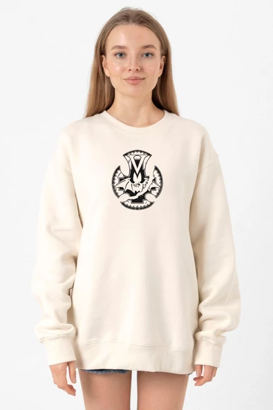 Monogatari Anime Koyomi Vampire Symbol Ekru Kadın 2ip Sweatshirt ürün görseli
