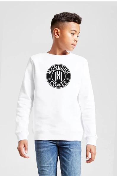 Monsta X Monbebe Coffee Beyaz Çocuk 2ip Sweatshirt