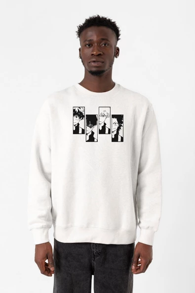My Hero Academi Anime Class 1A Boys Beyaz Erkek 2ip Sweatshirt - 1