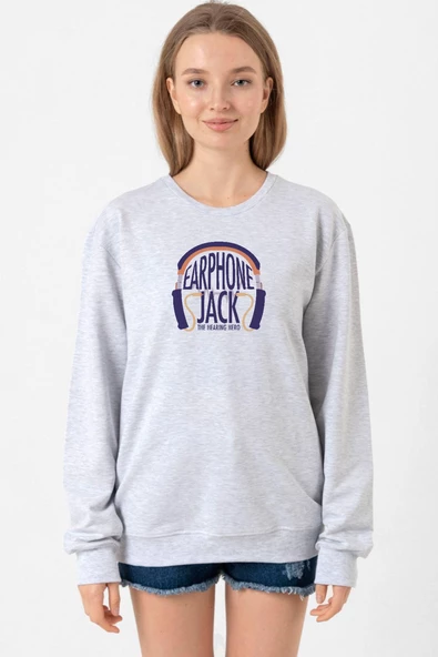 My Hero Academi Anime Earphone Jack Grimelanj Kadın 2ip Sweatshirt ürün görseli 1