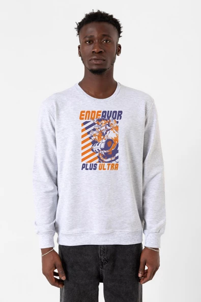 My Hero Academi Anime Endeavor Plus Ultra Karmelanj Erkek 2ip Sweatshirt ürün görseli