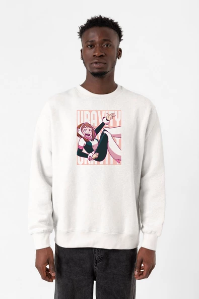 My Hero Academi Uravity Minimal Beyaz Erkek 2ip Sweatshirt ürün görseli