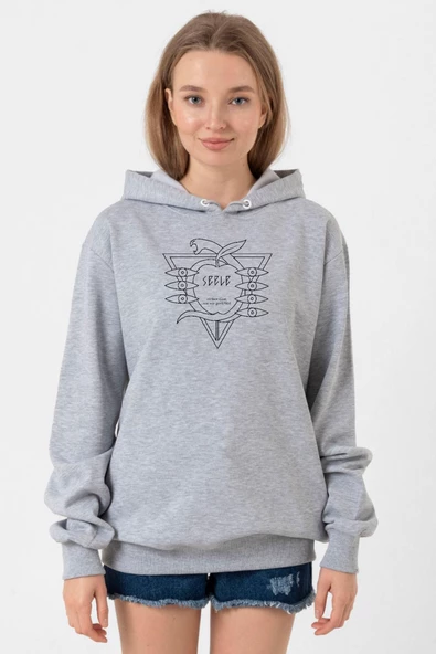 Neon Genesis Evangelion Seele Logo Grimelanj Kadın 3ip Kapşonlu Sweatshirt ürün görseli