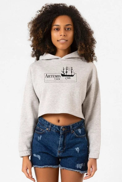 Outlander Artemis Crew Grimelanj Kadın Crop Kapşonlu ürün görseli