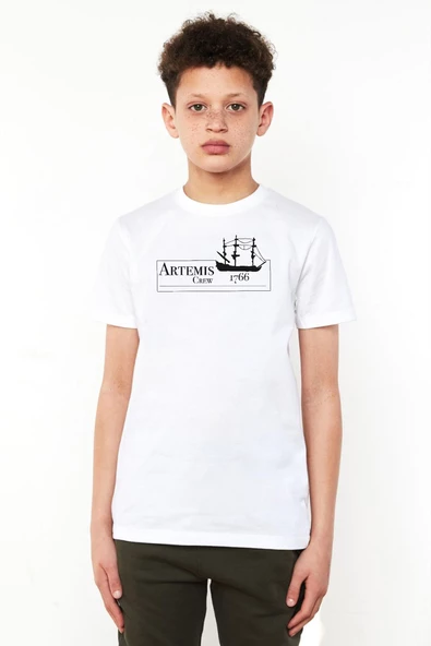 Outlander Artemis Crew Beyaz Çocuk Bisikletyaka Tshirt