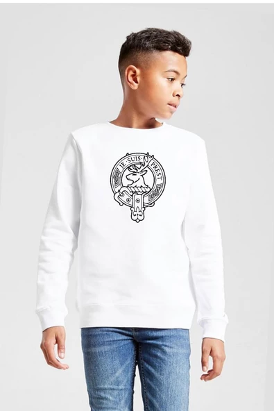 Outlander Je Suis Prest Beyaz Çocuk 2ip Sweatshirt