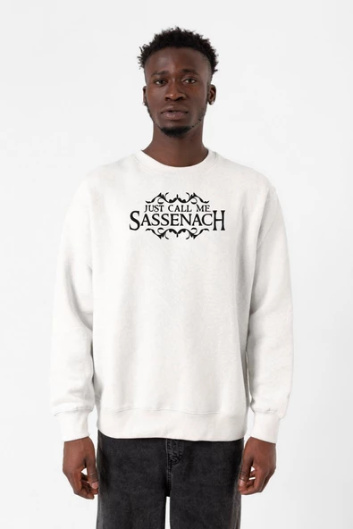Outlander Just Call Me Sassenach Beyaz Erkek 2ip Sweatshirt