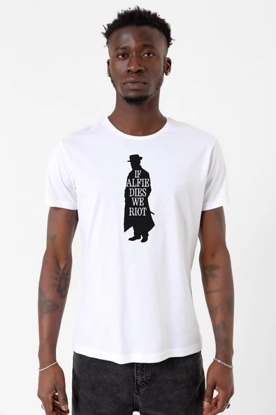 Peaky Blinders Alfie Dies Halloween Beyaz Erkek Bisikletyaka Tshirt ürün görseli