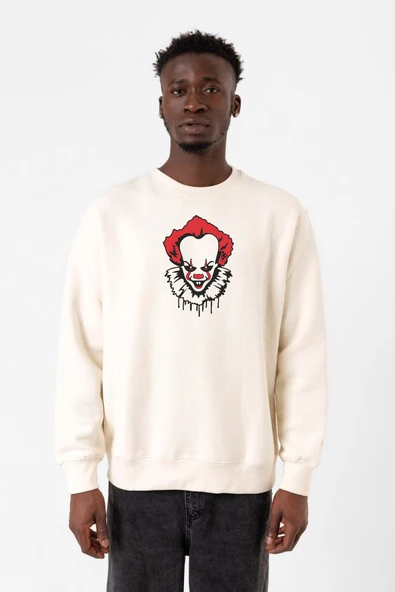 Pennywise Face Ekru Erkek 2ip Sweatshirt
