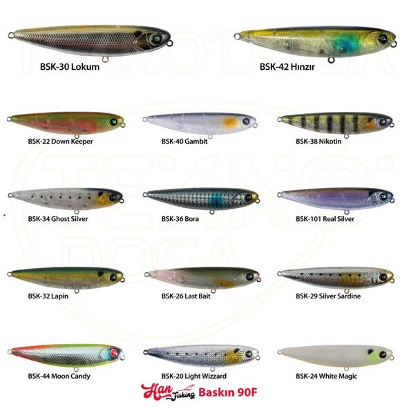 HanFish Baskın 90F 9cm 12g Su Üstü Suni Yem - 2