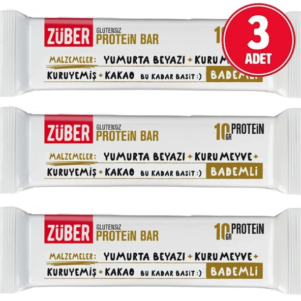 Bademli Protein Bar, 35g*3 Adet