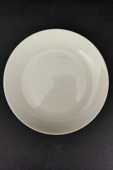 Digithome 6'lı Deniz Form Porselen Servis Tabağı Seti 24 Cm Krem – TL4034835 C320.225 - Resim 4