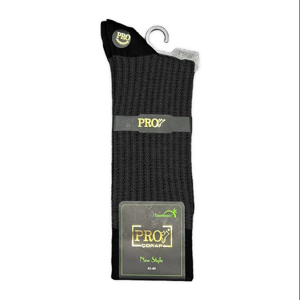 Pro Çorap Gence Bambu Erkek Çorabı Siyah (17101-R1) - 2