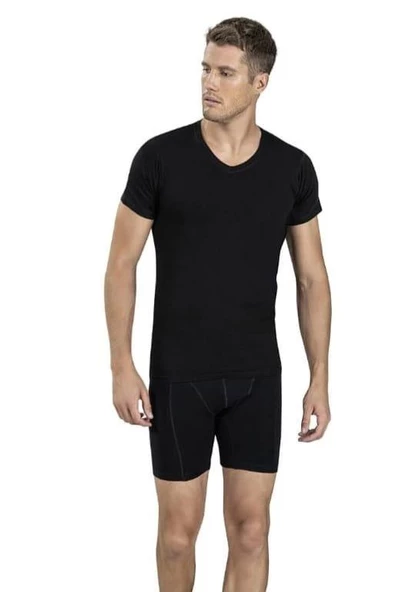 JİBER 112 ERKEK V YAKA YARIM KOL FANİLA 6 ADET ürün görseli