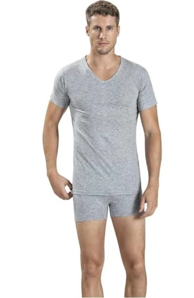 JİBER 112 ERKEK V YAKA YARIM KOL FANİLA TEKLİ - Resim 4