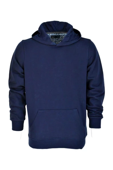 Erkek Kapüşonlu Basic Sweatshirt R2248 BGL-ST03192 - Resim 4