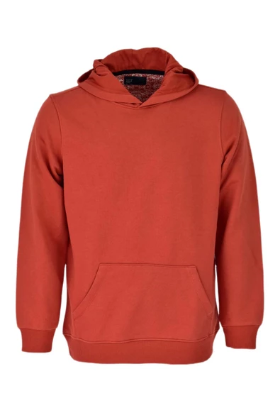 Erkek Kapüşonlu Basic Sweatshirt R2248 BGL-ST03192 - Resim 11