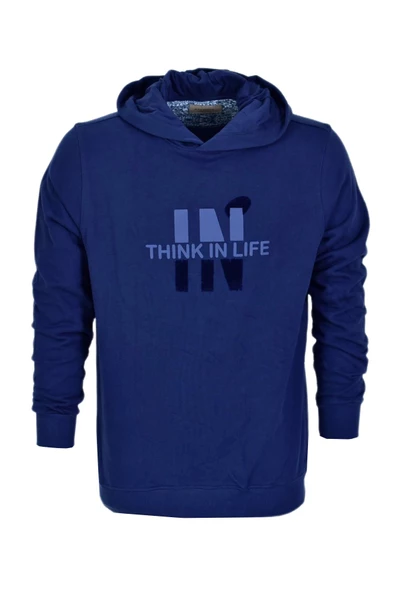 Erkek Kapüşonlu Baskılı Basic Sweatshirt R2222 BGL-ST03194 ürün görseli