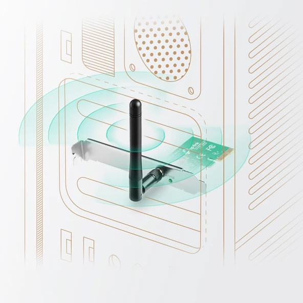 TP-LINK TL-WN781ND 150Mbps PCI EXPRESS ETHERNET KARTI - 3