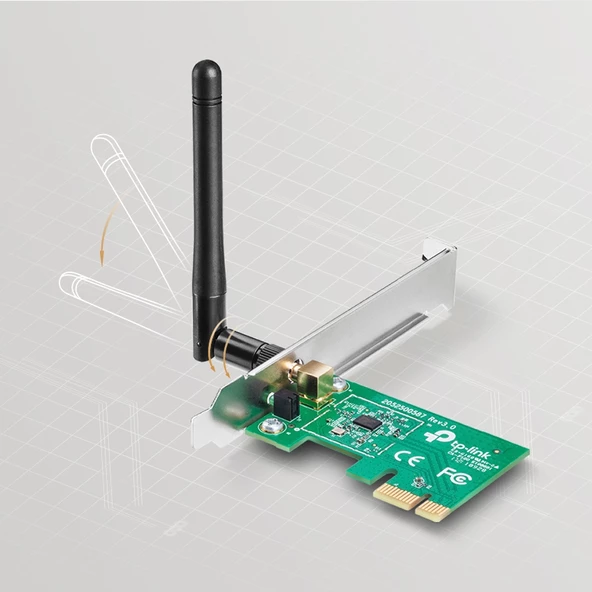TP-LINK TL-WN781ND 150Mbps PCI EXPRESS ETHERNET KARTI - 4