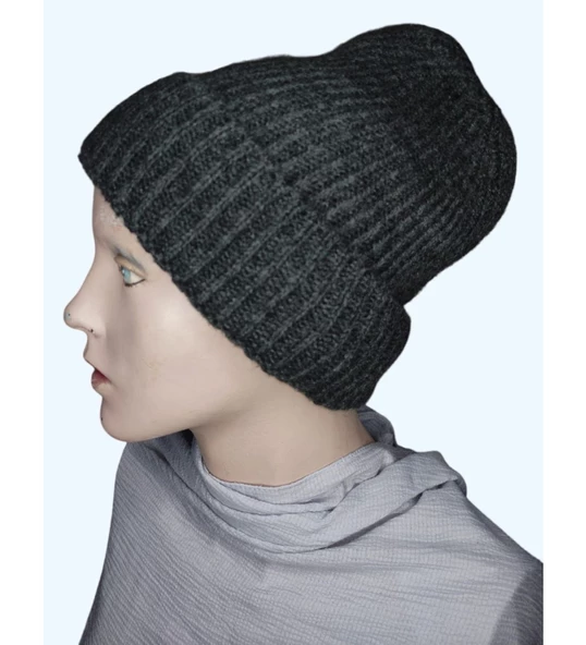 Bayan Sonbahar Kış Dış Mekan Yün Şapka Bere - 8