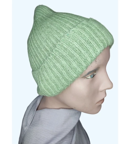 Bayan Sonbahar Kış Dış Mekan Yün Şapka Bere - 7