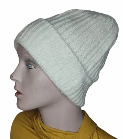 Bayan Sonbahar Kış Dış Mekan Yün Şapka Bere - 11