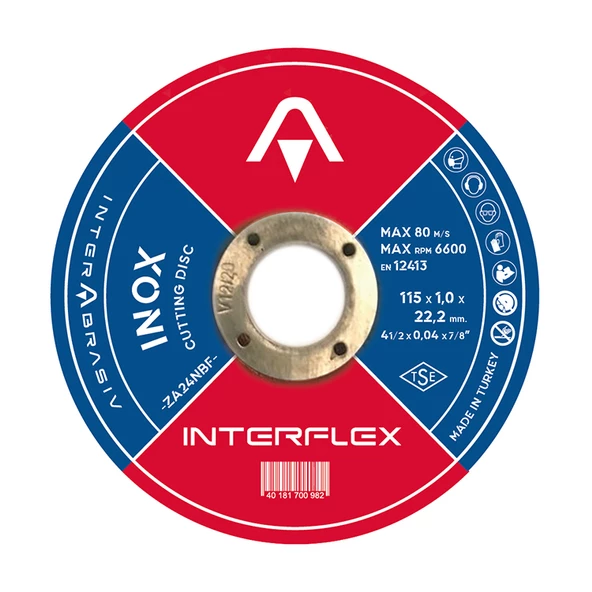 İnterflex İnox Kesici Disk 115x1.0x22.23 mm