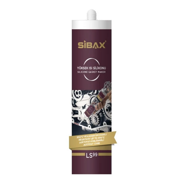 Sibax Sıvı Conta Yüksek Isı Silikonu Kırmızı 280ml