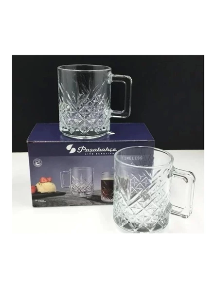 Paşabahçe 55462 Timeless Kulplu Cam Kupa 250 cc 2’li - Resim 3