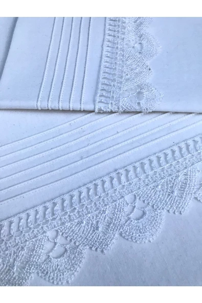 Iğne Oyalı Tina Çift Kişilik Nevresim Takımı Krem - Resim 2