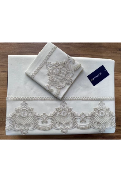 Işıltı Krem Çift Kişilik Nevresim Takımı ürün görseli 1