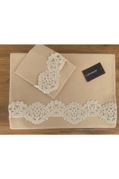 Sahra Çift Kişilik Nevresim Takımı Cappuccino ürün görseli 1