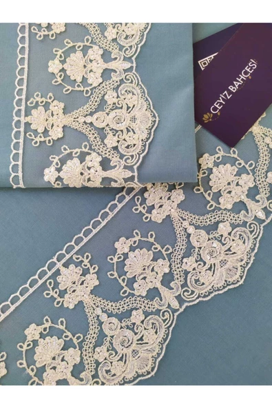 Petrol Yeşili Demet Çift Kişilik Nevresim Takımı - Resim 2