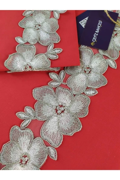 Kırmızı Gri Papatya Çift Kişilik Nevresim Takımı - Resim 2