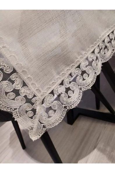 Krem Jotem Linen Keten Masa Örtüsü 160&220 - 2