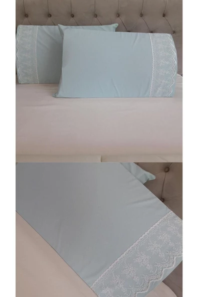 Nil Yeşili Halemre Yastık Kılıfı 50&70 - Resim 2