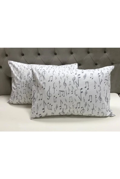 Krem Melodi 2’li Yastık Kılıfı 50&70