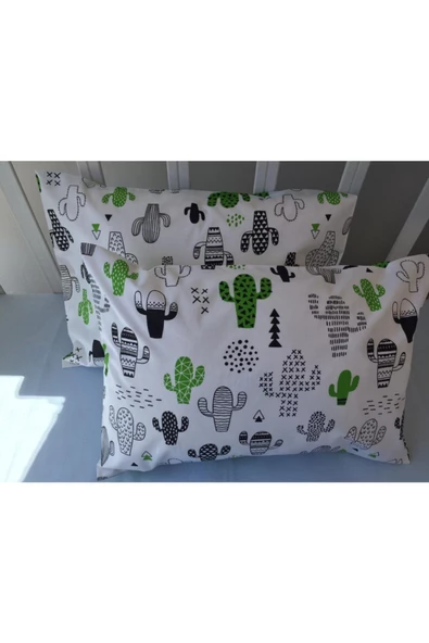 Green Cactus Bebek Yastık Kılıfı 35&45 - 2